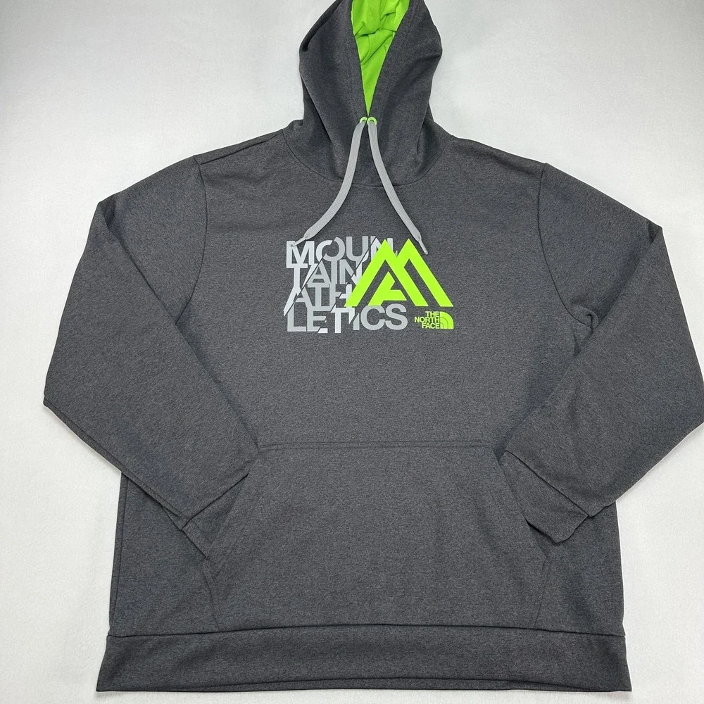 The North Face Hoodie Mens 2XL Gray Mountain Athletics Pullover Fleece Outdoors